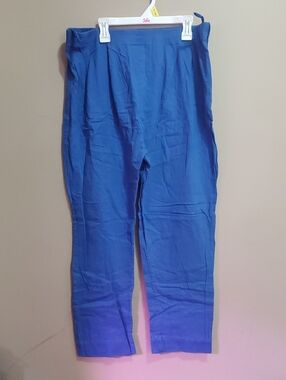 Casual Blue Cotton Pants Size XXL